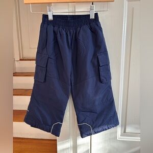 Hanna Andersson Snow Pants Size 90/3T Navy, warm and lined.